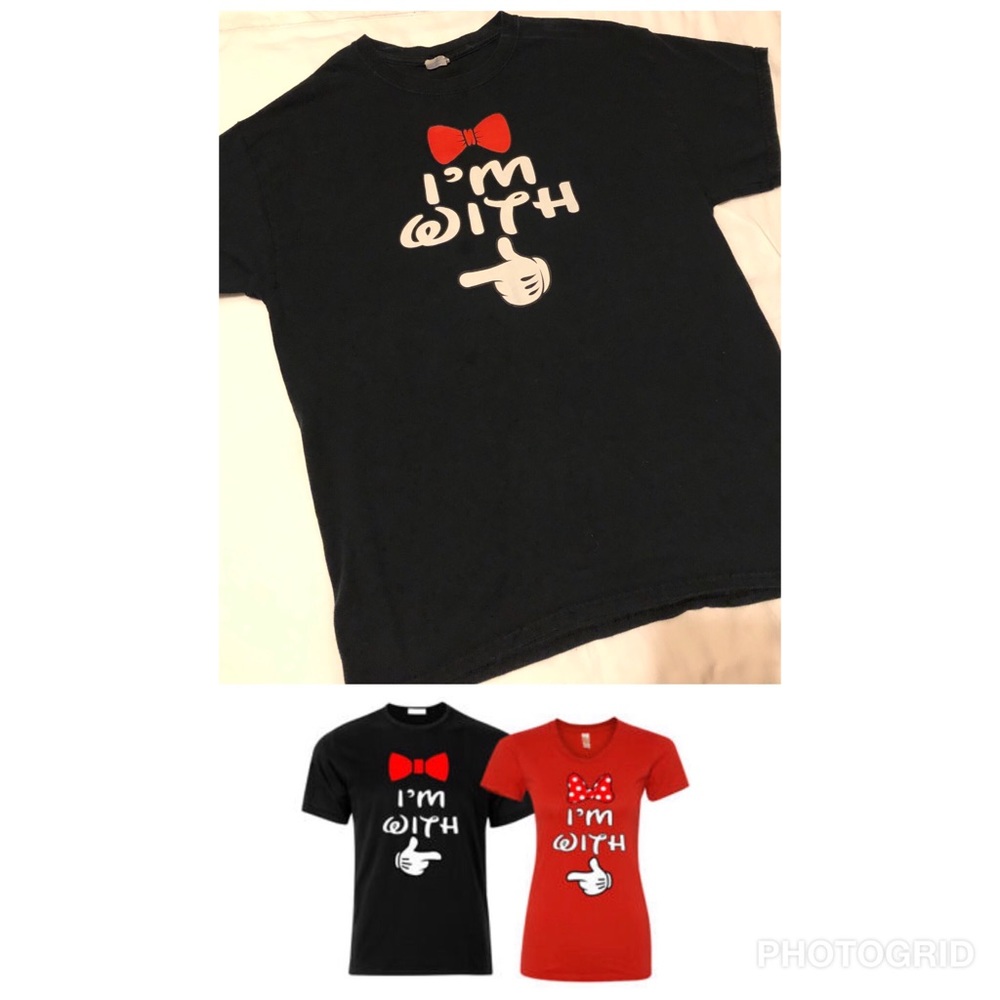 Mickey Mouse I’m with Tee Shirt Size Large Disney Vacation Travel Cruise weekend
